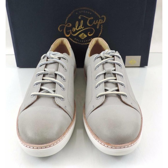Women's Shoes Sperry Top Sider GOLD CUP CRUZ Lace Up Sneakers Light Grey Size 10 - Picture 5 of 9